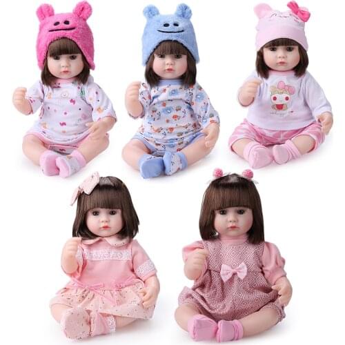 42cm Reborn Doll Lifelike Newborn Simulation Animals Baby Enamel Dolls Children Kids Educational Toy for Girl Birthday Gift