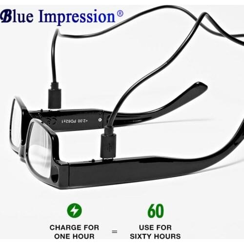 Multi-functional USB Charging LED light Reading Glasses Men Women HD Night Vision Charging Presbyopia glasses for the elderly