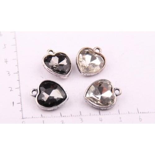 MOODPC Free shipping fashion alloy heart charm for DIY making jewelry metal charm