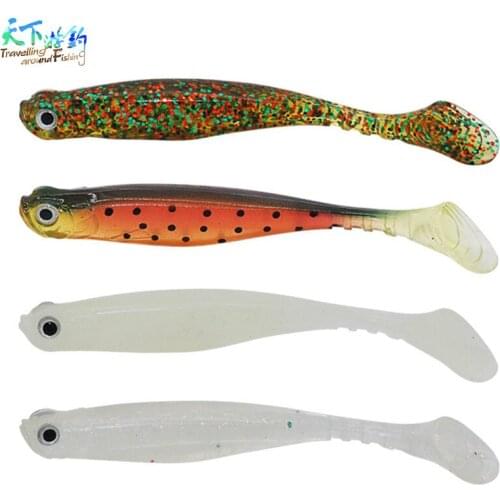 Wholesale Soft Bait 10pcs/lot 90mm 6.5g 4color Soft fishing Lure Silicone Isca Artificial Para Pesca Leurre Peche Fishing Tackle