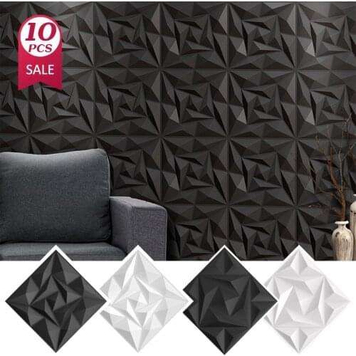 10PCS/lot 50x50cm 3D Wall Panel Sticker Wallpaper Mural Waterproof Home Decor Wallpaper for Walls Living Room Bathroom Kitchen