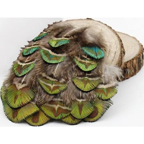 20Pcs Natural Gold Peacock Feathers Crafts DIY Wedding Feathers Plume Hair Jewelry Making Party Christmas Home Decoration Plumas