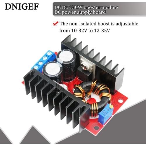 DNIGEF 150W to 12-35V Boost Converter Step Up DC-DC 10-32V Voltage Charger Module
