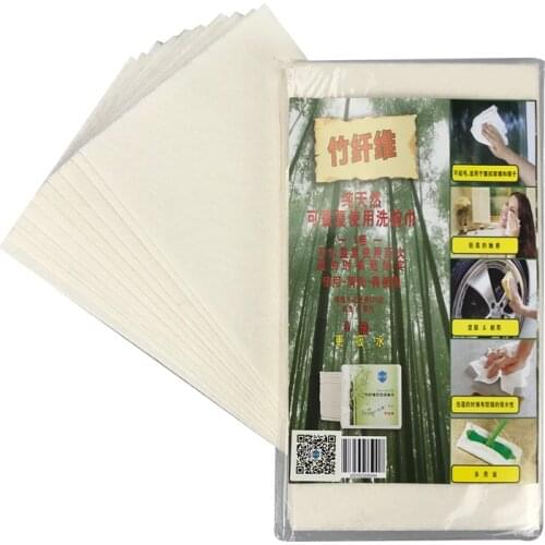 TCHY 10pcs Kitchen Towels Bamboo Fiber Rags Cleaning Cloth Super Absortbent Washing Dish Wiper for Home and Kitchen Accessories