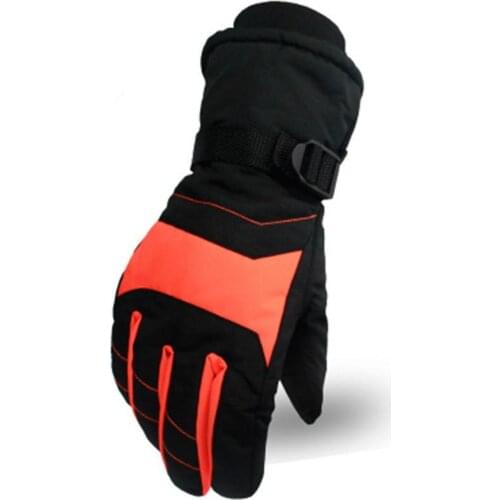 Cycling Winter Snow Ski Gloves Waterproof -30C Degree Warm Motorcycle Anti-slip Thermal Fleece Heated Cycling Gloves