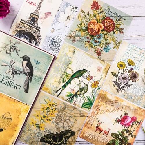 ZFPARTY Vintage Bird Background Vellum Paper Acid Paper for Scrapbooking Happy Planner/Card Making/Journaling Project