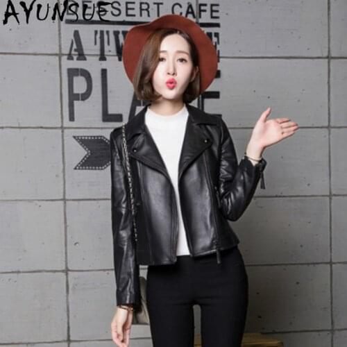AYUNSUE Natural Sheepskin Coat Female Autumn Coats 2020 Korean Streetwear Genuine Leather Jacket Women Real Leather Jackets 885