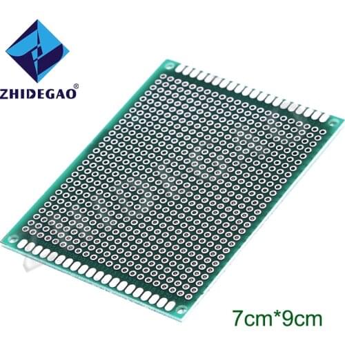 ZHIDEGAO 1pcs 7x9cm Double Side Prototype PCB diy Universal Printed Circuit Board