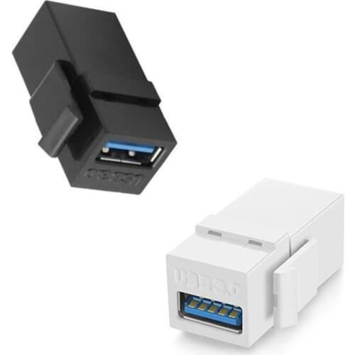 1pc USB 3.0 Keystone Jack Insert USB 3.0 Adapters Cable A Female to A Female Extension Coupler Connector Adapter