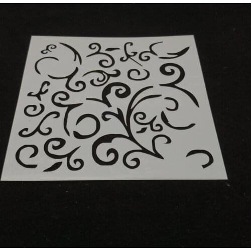 13*13 Flourishing Layering Stencils graffiti hand copied board hollowed out diy photo album graphic spray painting tool