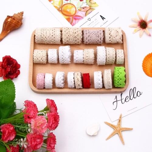 Assorted Vintage Style Cotton Lace Ribbon Trim Bridal Wedding Scalloped Crochet DIY ropa Sewing Craft home Accessory decoración
