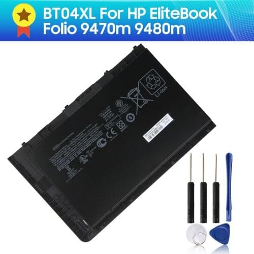 Authentic Replacement Battery BT04XL For HP EliteBook Folio 9470m 9480m BA06XL H4Q47AA 687945-001 +tools Quality Product 3400mAh