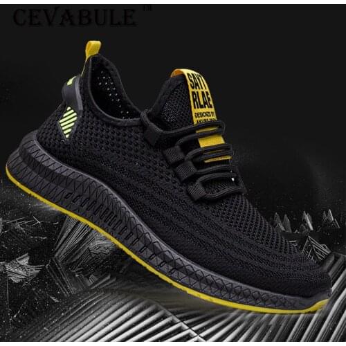 CEVABULE 2021 New Mesh Breathable Casual Shoes Fashion Running Tide Shoes Mens Sports Shoes Kanye West Shoes ZC