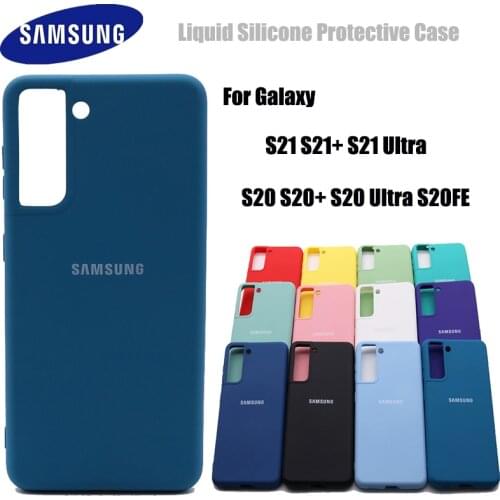 Samsung Galaxy S20 plus S20 S21 Plus S21 Ultra liquid silicone case S21+ S21 mobile phone cover for S20+ S20 Ultra S20 FE Shells