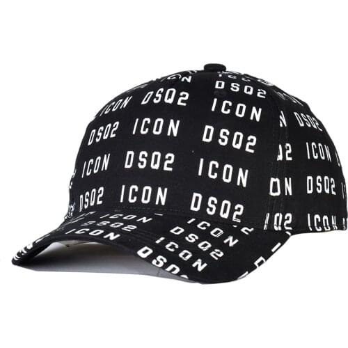 DSQ Summer new style dsq icon brand men’s 100% cotton baseball cap adjustable hat baseball cap letter brand men’s cap black blue