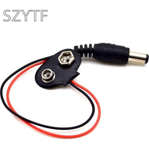 Experimental 9V battery snap power cable to DC 9V clip male line battery adapter for uno R3 DIY 10PCS