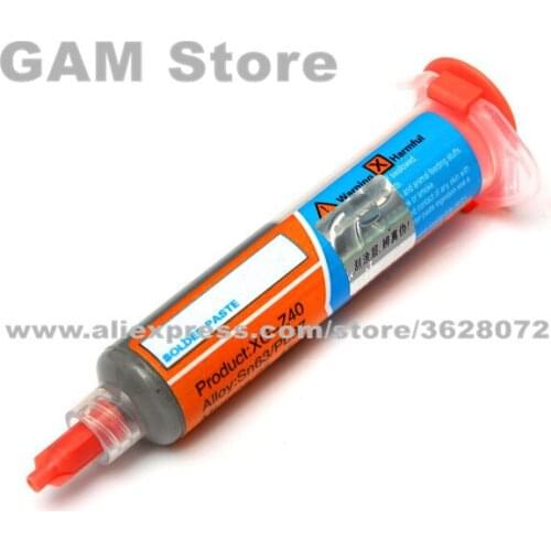 Soldering Paste Flux 10cc Injector BGA PCB IC Chip Reballing welding iron Repair Needle Sn63 Pb37 XG-Z40 35g
