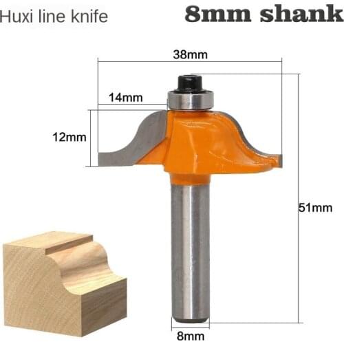8mm Shank Router Bit with Bearing for Wood Template Pattern Bit Tungsten Carbide Milling Cutter Electric Wood Engraving Machine