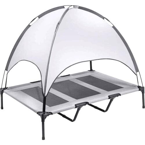 Pet Bed With Canopy Portable Dog Camp Tent Raised Dog Bed With Sun Canopy Camp Tent For Dogs Cats Outdoor Camping Pet Tent