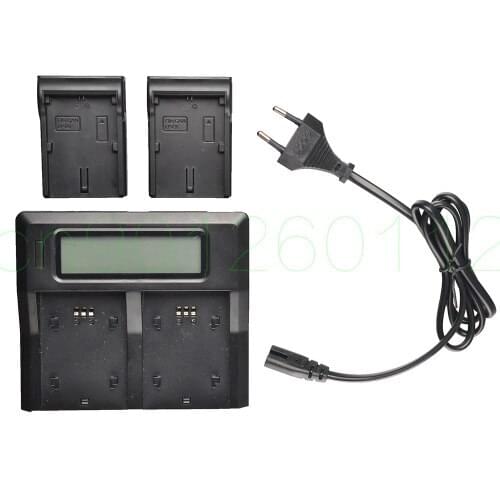 LP-E6 LP-E6N Dual Channel Digital Camera Battery Charger w/ LCD for Canon 5DII 5DIII 5DS 5DSR 6D 7DII 60D 80D 70D