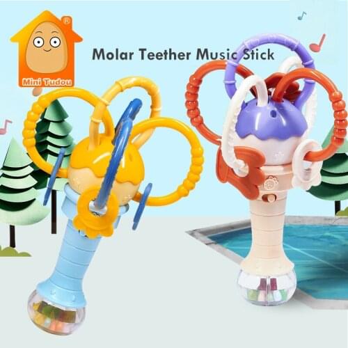 Infant Soft Hand Bell Toy Cute Rubber Shaking Ring Sound Plastic Jingle Game Early Development Toys For Baby 0 12 Months Gift
