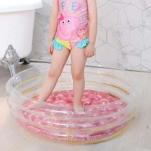 Inflatable Sequin pool childrens large pink girl round swimming pool floating air cushion bathtub