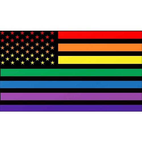 Hood DecalsRainbow Flag Gay Pride Bumper Car Sticker Windshield Motorcycle Helmet Decal High Quality KK Vinyl Cover Scratches
