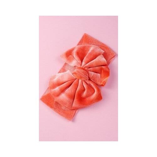 2020 Brand New Baby Toddler Kids Girls Bow Hairband colorful Velvet Turban Knot Cotton Headband Candy Color Headwear Gift