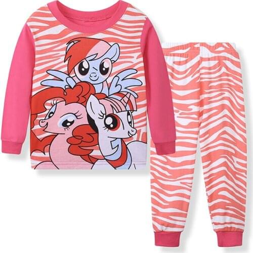 New Spring Children Sleepwear Baby Nightwear Pyjamas Kids Homewear Nightwear Full Sleeve Cotton Baby Girls Unicorn Pajamas Sets