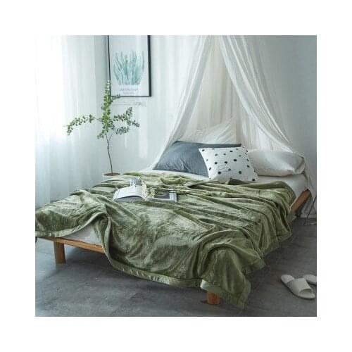 New Imitation Velvet Mink Blanket for Adult Soft Plush Fleece Blanket Solid 350G Thicker Blankets on Sofa/Bed Throw Blanket