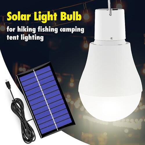 New Arrival 130LM outdoor Solar Light Bulb Portable Solar Powered lamp LEDs Bulb Light for Hiking Fishing Camping Tent Lighting