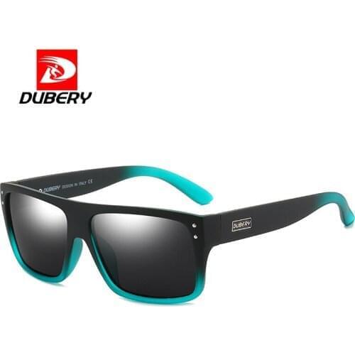 DUBERY New Sports Driving Sunglasses Fishing Polarized Coating Sunglasses Retro Printing Glasses