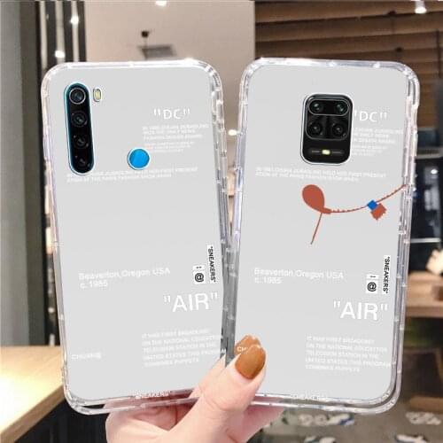 Hot Off Sports Shoes Brand Phone Case for Mi10 Mi9T MiA3 Mi11 Redmi Note 6 7 8 9 9ProMax Sneakers ins White Label Soft Cover
