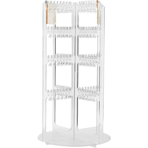 Earring Organizer - Acrylic Large Hanger 4 Tier Earring Holder Necklace Bracelet Jewelry Display Rack Stand Tower