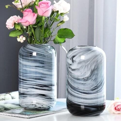 Glass Vase Transparent Decoration Modern Minimalist Living Room Dried Flower Decoration Dining Table Fresh Flower Vase Creative