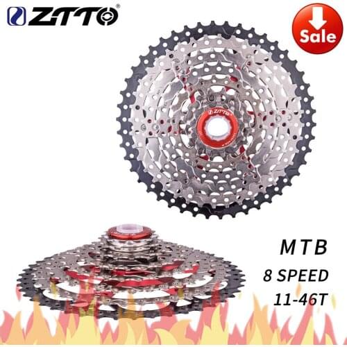 ZTTO 8s 11-46T Bicycle Cassette 8 Speed Mountain Bike Freewheel Steel Flywheel Bicycle Parts for M310 Tx35