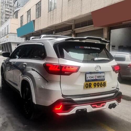 FOR Real Carbon Fiber Roof Spoiler Wing NEW Toyota Highlander CAR Trunk Black Rear Lip Tail Fin Accessories Decoration 2015-2021