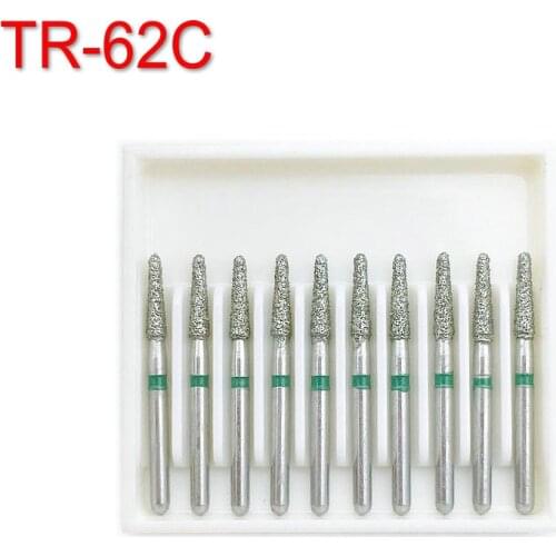 1 Box Dental Diamond Burs for High Speed Handpiece Coarse FG 1.6MM TR-62C Dentist Tools