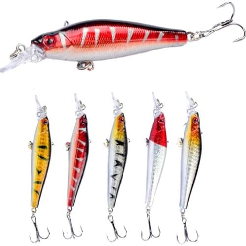 1pcs 9g 8cm Hard Baits Minnow Fishing Lures with 6# Hook Minnow plastic Artificial Fishing Wobbler Bass Carp Fishing Accessories