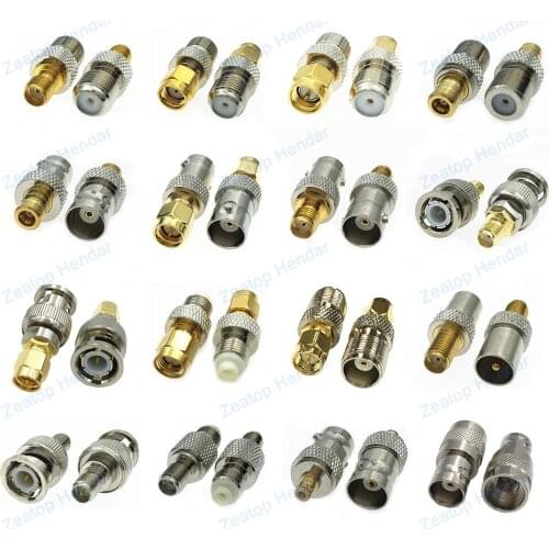 1Pcs Brass SMA / SMB / MCX to BNC / TNC / F Type Plug RF Connector WiFi Antenna for SDR Radio CCTV Ham UV Camera Electronics