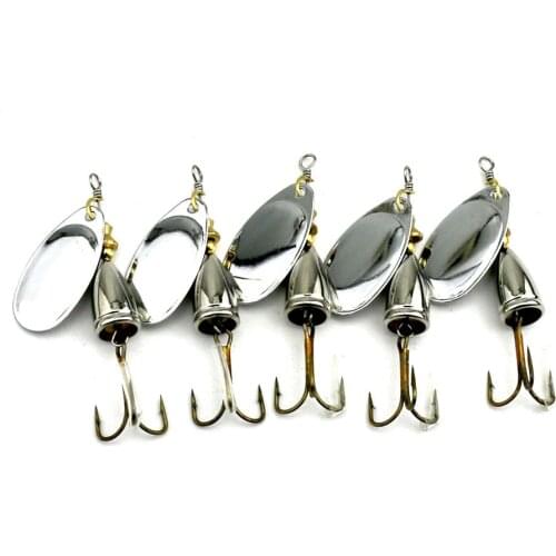 1pcs Metal 6.5cm 8.5g Fishing Lures Wobbler Spinner Bait Spoon Artificial Bass Hard Sequin Paillette Metal Steel Hook Lures