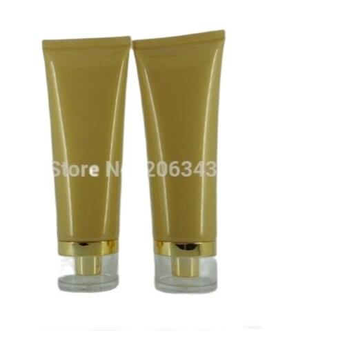 100ml gold soft tube or mildy wash tube or butter or handcream tube with acrylid gold lid