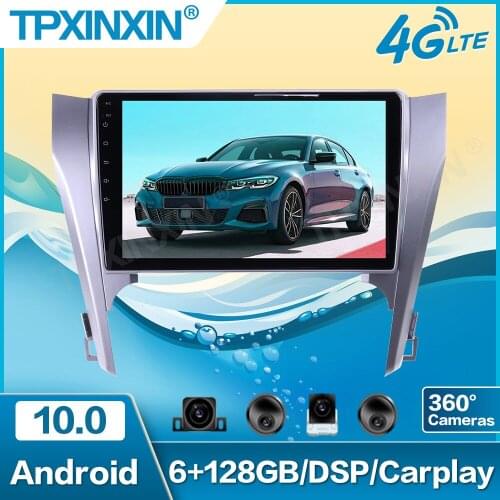 128G For Toyota Camry 12-15 Multimedia Player Car Android GPS Navigation Carplay Auto Audio Radio Stereo Tape recorder Head Unit