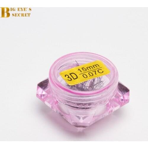 3D short stem premade loose fans in jar volume lashes extension for makeup false eyelash extensions free shipping