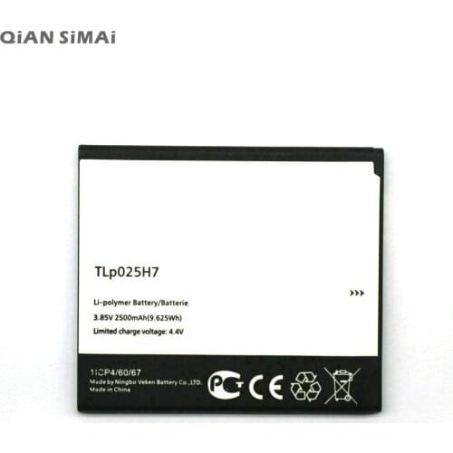 QiAN SiMAi 1pcs 100% High Quality TLP025H7 2500mAh Battery For ALCATEL one touch TLP025H7 TLP025H1