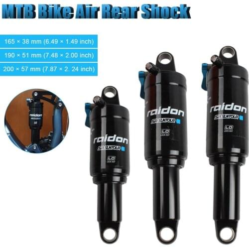 Mountain MTB Bike Air Rear Shock Absorber 165mm/190mm/200mm With Lockout XC MTB Bicycle Suspension Air Shock Absorber Dropship