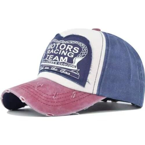 New Summer Adjustable Washed Cap Motors Racing Team Baseball Caps Snapback Hip Hop Hats For Men Women Bone Hats Gorras Casquette