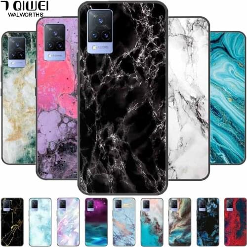 For vivo V21 5G Case V21E V2066 V2050 Shockproof Silicone Phone Cover Case for VivoV21 V 21 Soft TPU Cases Coque Marble 2021