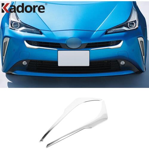 For Toyota Prius Hatchback 2019 2020 Chrome Front Grille Grill Cover Trim Car Styling Molding Garnish Exterior Accessories