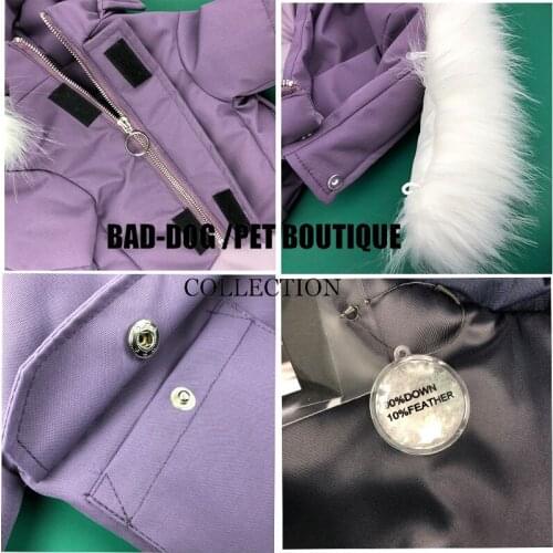 French Bulldog Costumes Dog Winter Clothes 90% White Feather Down Jacket Coat For Puppies Small Medium Animal Pet Cat Clothes